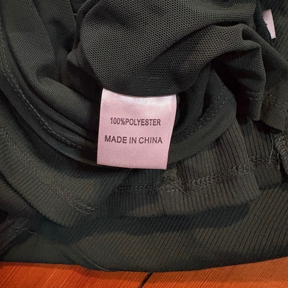 Hello Molly Green Kind of Voodoo Dress Mini Green Long Sleeve Sweetheart Large - Picture 7 of 7